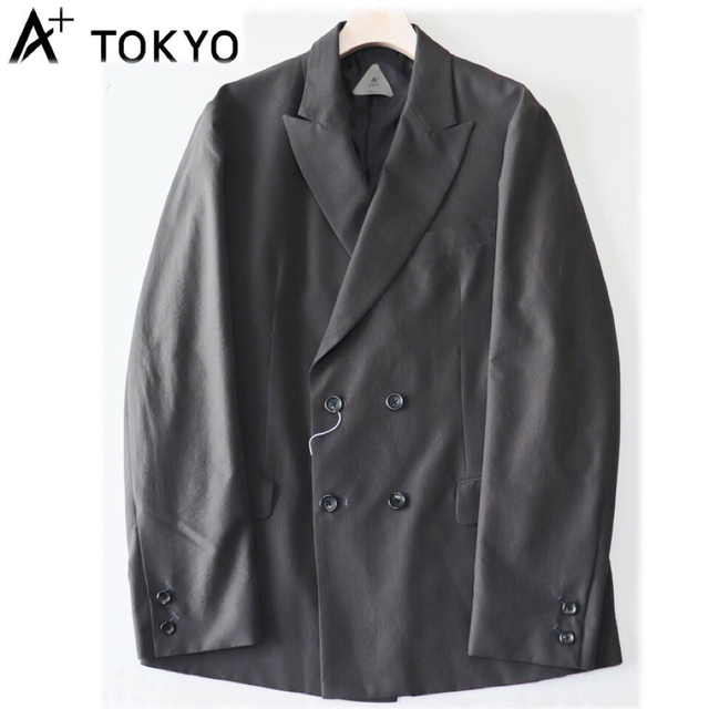 《A+ TOKYO》新品 ストレッチ ピークドラペル4Bジャケット L~XL