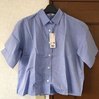 ユニクロ(UNIQLO)の即決 新品 UNIQLO ユニクロ コットンシャツ 五分丈(シャツ/ブラウス(半袖/袖なし))