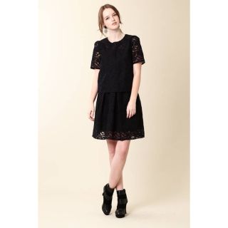 ジルスチュアート(JILLSTUART)のJILL STUART カミルレースフレアスカート(ひざ丈スカート)