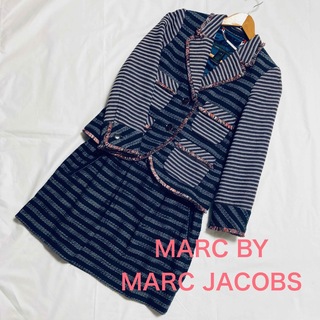 マークバイマークジェイコブス(MARC BY MARC JACOBS)の美品☆マークバイマークジェイコブス　ツイードジャケット　スカート　セットアップ(スーツ)