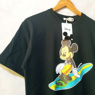 ディズニー(Disney)の新品　ディズニー　ミッキーマウス　Tシャツ  黒(Tシャツ/カットソー(半袖/袖なし))