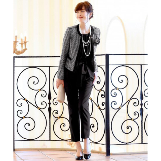 RUIRUE BOUTIQUE パンツスーツアンサンブル ブラック チープ 68.0%OFF
