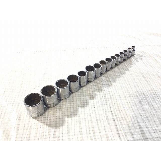 中古 snap-on スナップオン 3/8 ショートソケット 12個セット 6 中古 snap-on スナップオン 3/8 ショートソケット 12個セット 6