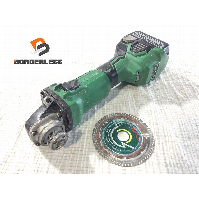 ☆品☆HITACHI 日立工機 14.4V 100mm コードレスディスクグラインダ G14DBVL バッテリー1個(14.4V 6.0Ah) 付き 65912