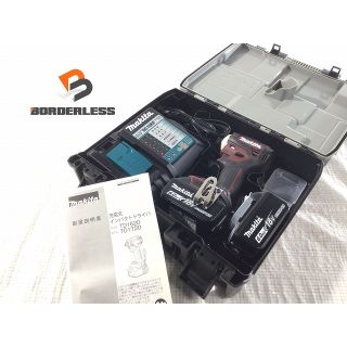 マキタ(Makita)の☆未使用品☆ makita マキタ 18V 充電式インパクトドライバ TD172DGXAR 赤 オーセンティックレッド バッテリー2個 充電器+ケース 66249(工具)