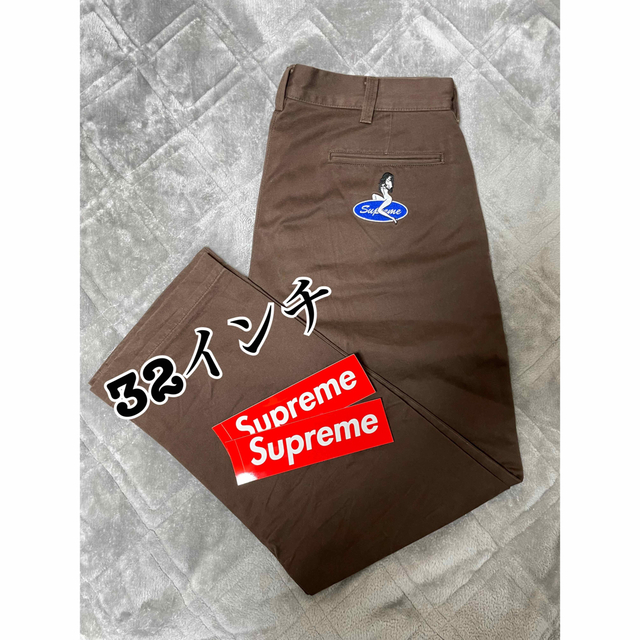 22aw supreme pin up Chino Pant 34 brown お買い得 www