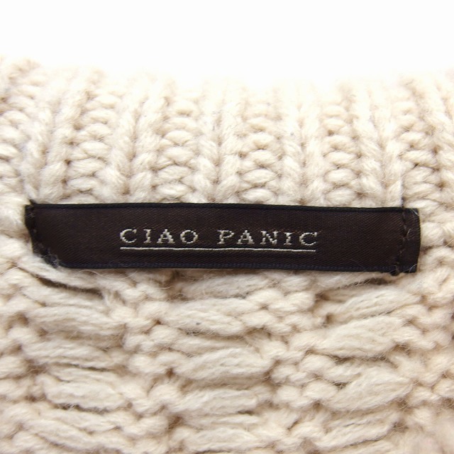 Ciaopanic(チャオパニック)のチャオパニック ニット セーター クルーネック ウール混 ケーブル編み ニット レディースのトップス(ニット/セーター)の商品写真