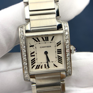 Cartier - カルティエ　タンクフランセーズ　MM 2301 アフターダイヤ　クォーツ　時計