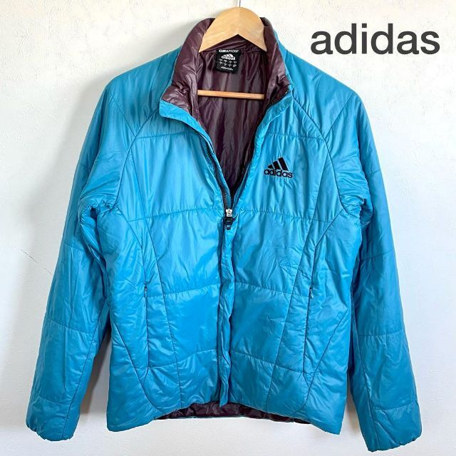 adidas(アディダス)のadidas アディダス メンズ ダウンジャケット 軽量 Mサイズ ブルー メンズのジャケット/アウター(ダウンジャケット)の商品写真