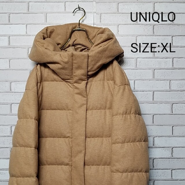 【UNIQLO】ユニクロ　ストレッチウールブレンドダウンコート　XL