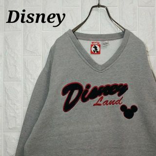 ディズニー(Disney)のディズニー 刺繍 ミッキー スウェット トレーナー Vネック(スウェット)