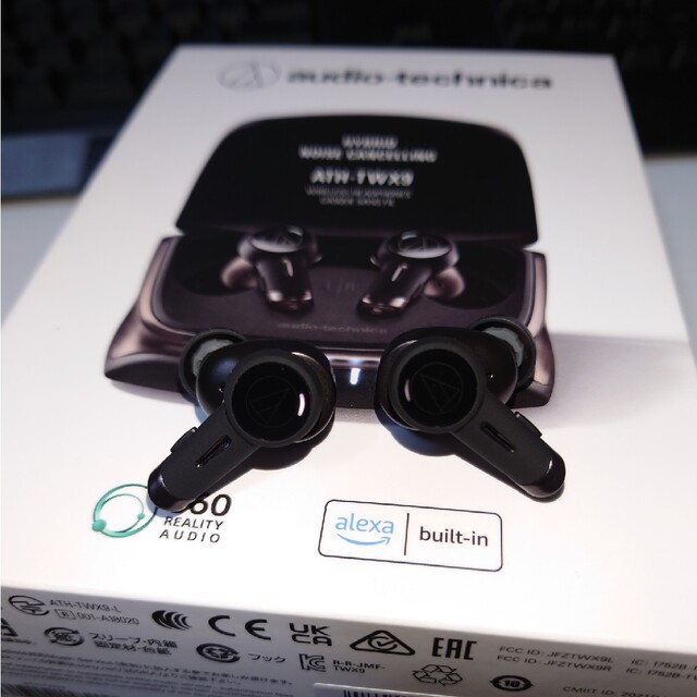 【美品】audio-technica ワイヤレスイヤホン ATH-TWX9