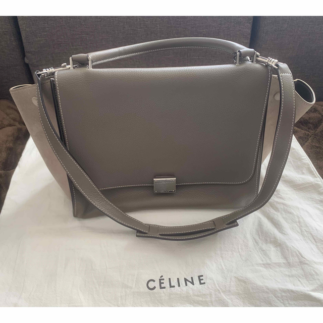 celine(セリーヌ)の美品　セリーヌ　celine  トラペーズ　ハンドバッグ　グレージュ レディースのバッグ(ハンドバッグ)の商品写真