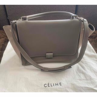 セリーヌ(celine)の美品　セリーヌ　celine  トラペーズ　ハンドバッグ　グレージュ(ハンドバッグ)