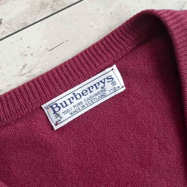 BURBERRY(バーバリー)のバーバリーズ ☆ カシミヤ100% スコットランド製 セーター ヴィンテージ メンズのトップス(ニット/セーター)の商品写真