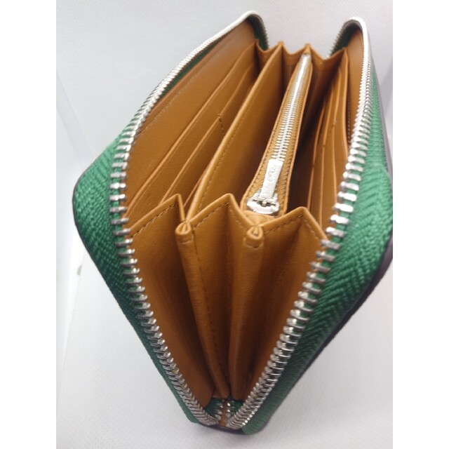 COACH(コーチ)のCOACH取り外し可能リストラップ付コーチ馬車型押人気カラー長財布グリーンホース レディースのファッション小物(財布)の商品写真