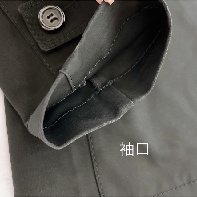 INED(イネド)のINED トレンチコート ブラック 9号  黒 レディースのジャケット/アウター(トレンチコート)の商品写真