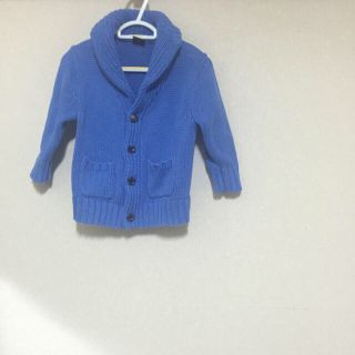 ベビーギャップ(babyGAP)のbabyGAP 80㎝ 綿ニットガウン ブルー ピーターラビット(ニット/セーター)