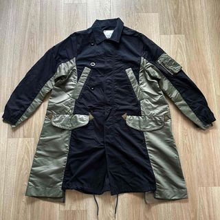 サカイ(sacai)のsacai 22aw Nylon Twill Mix military コート(ミリタリージャケット)