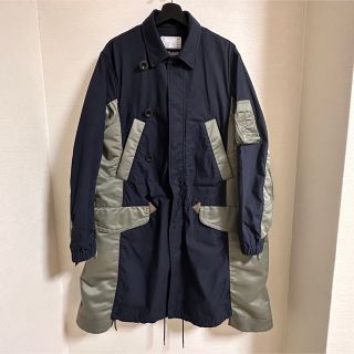 サカイ(sacai)のsacai 22aw Nylon Twill Mix military コート(ミリタリージャケット)