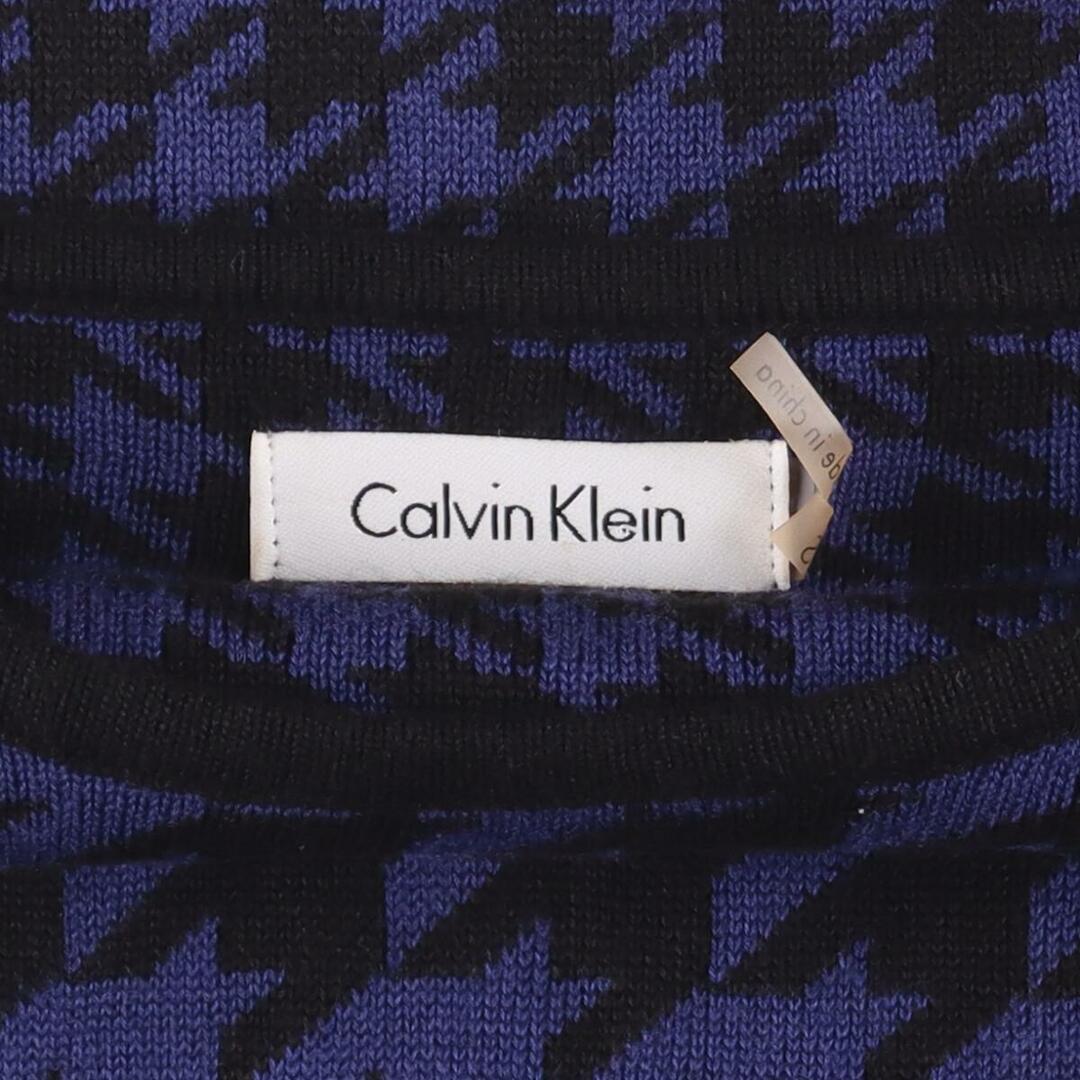 カルバンクライン Calvin klein 千鳥格子柄 長袖 ニット フレア ワンピース レディースS /eaa302198 3