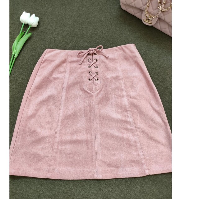 HONEYS(ハニーズ)の編み編み♡台形ミニスカート レディースのスカート(ミニスカート)の商品写真