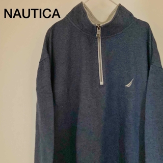 ノーティカ(NAUTICA)のNAUTICA ノーティカ ハーフジップ スウェット 刺繍ロゴ(スウェット)
