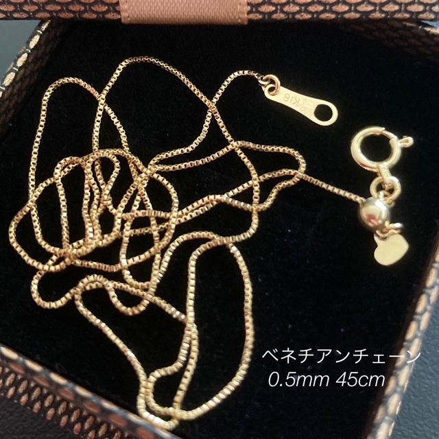 K18ベネチアンチェーンネックレス K18ネックレス レディースのアクセサリー(ネックレス)の商品写真