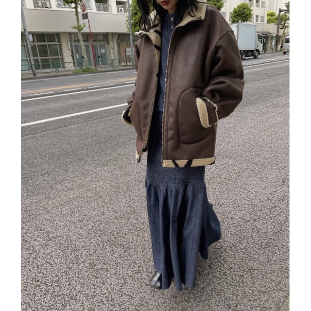 Ameri VINTAGE(アメリヴィンテージ)の新品タグ付き★2WAY REVERSIBLE BOA JACKET レディースのジャケット/アウター(ブルゾン)の商品写真