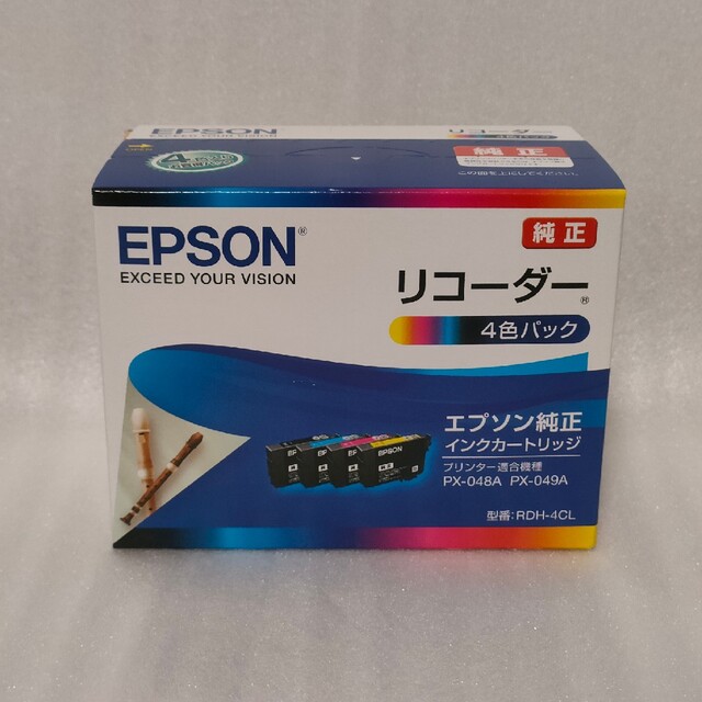 EPSON(エプソン)のEPSON インクカートリッジ RDH-4CL リコーダー 4色パック 純正品 スマホ/家電/カメラのPC/タブレット(PC周辺機器)の商品写真