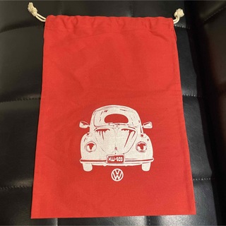 フォルクスワーゲン(Volkswagen)の新品。フォルクスワーゲン ビートル　巾着袋　赤白(その他)