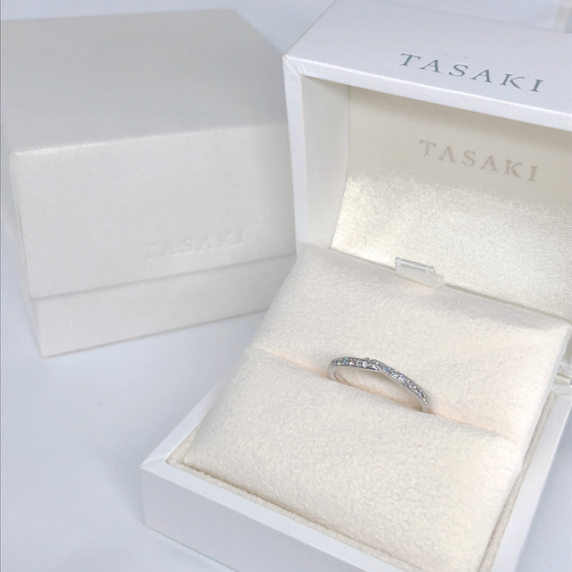 TASAKI(タサキ)のタサキ スティーレ パヴェ ライン ダイヤリング PT950 ハーフエタニティ レディースのアクセサリー(リング(指輪))の商品写真