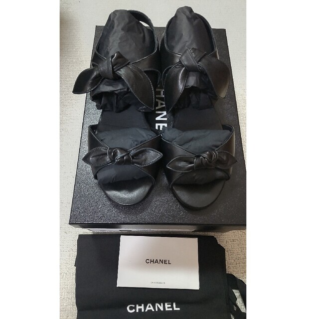 CHANEL - CHANELシャネル 未使用リボンサンダル36の通販 by うさぎ's CHANEL - CHANELシャネル 未使用リボンサンダル36の通販 by うさぎ's