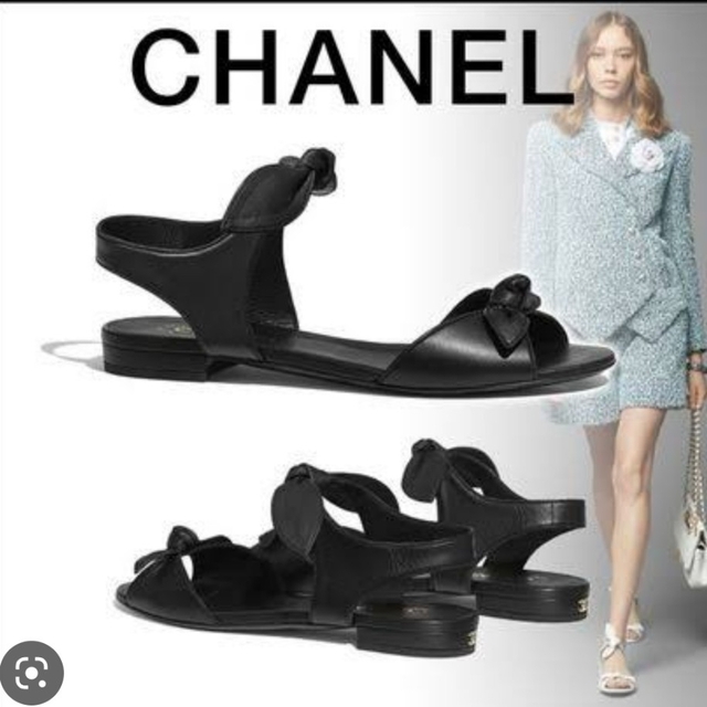 chanelCHANELシャネル　未使用リボンサンダル36