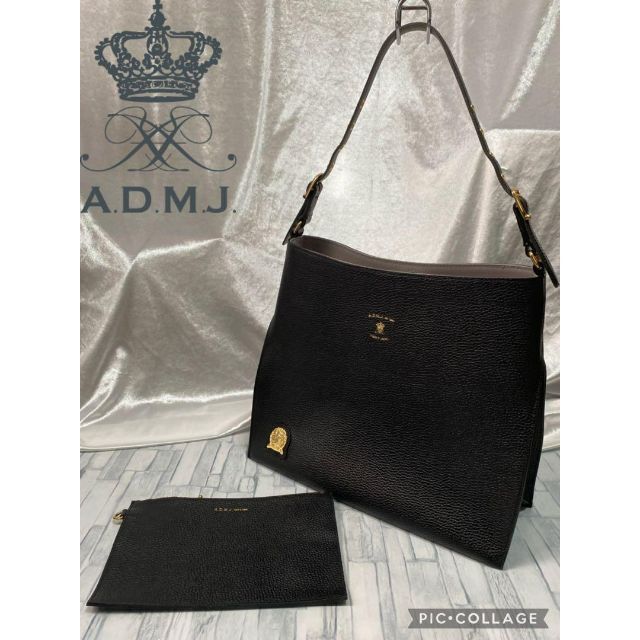 A.D.M.J. - 【美品】A.D.M.J ポーチ付き 本革シュリンク加工 ワン