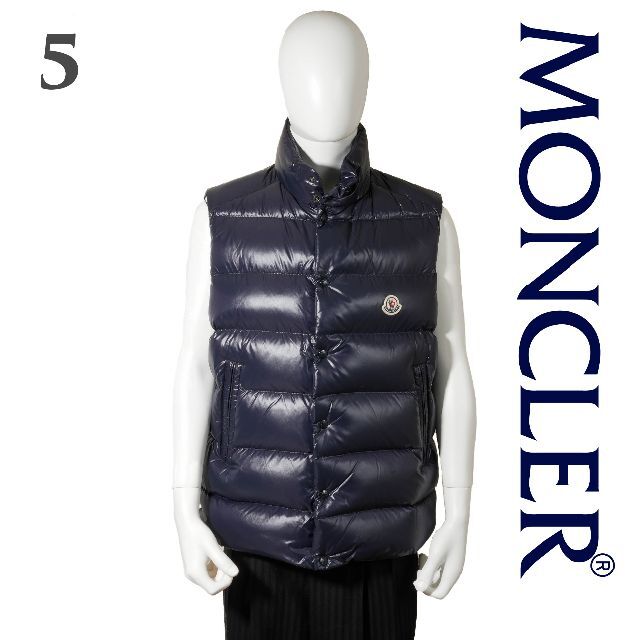 新品 Moncler Tibb ジレ ダウンベスト ナイトブルー 5