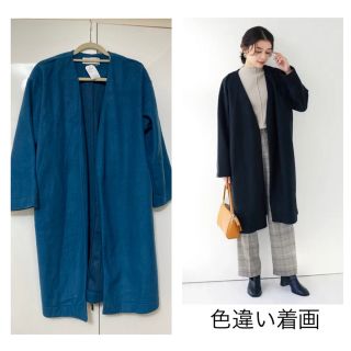 ショコラフィネローブ(chocol raffine robe)の【新品タグ付】着流しカットコーディガン　ロングコート　ロングカーディガン(ロングコート)