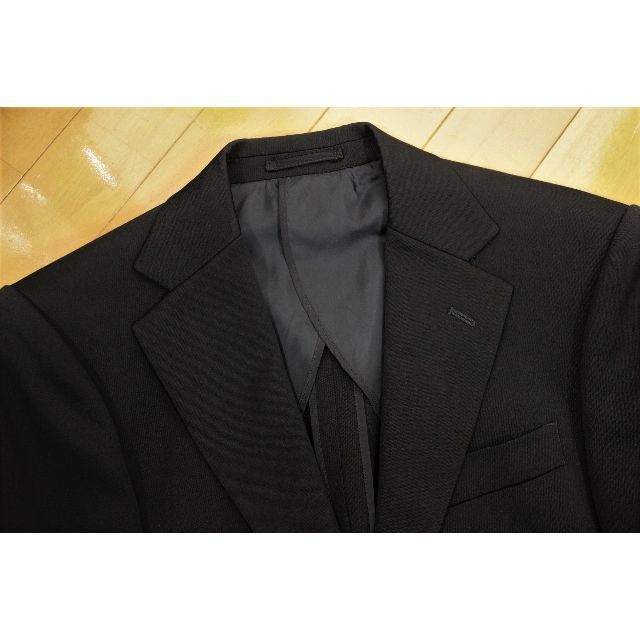 25【極美品】五大陸 スーツ A4 メンズ M ブラックフォーマル 黒