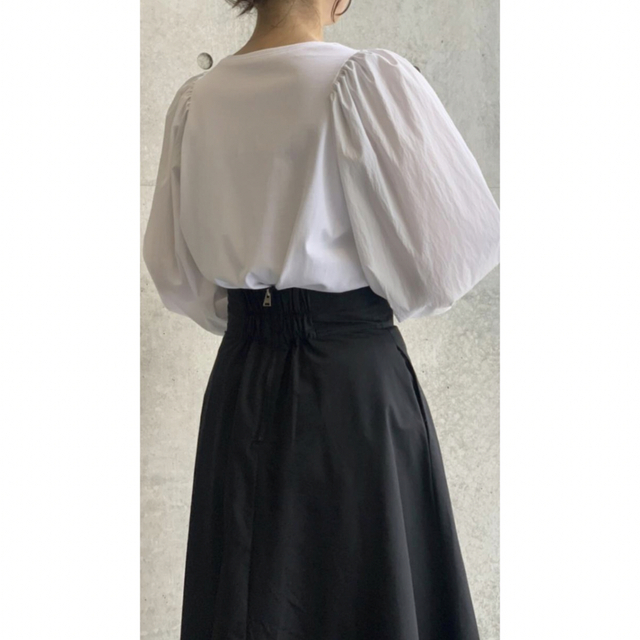 ananaアナナ⭐️ カットソー×布帛セットインボリューム袖TOPS⭐️グレー
