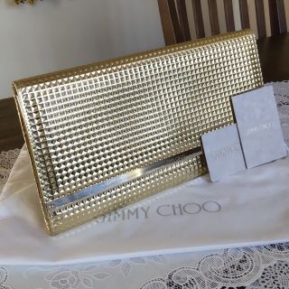 ジミーチュウ(JIMMY CHOO)の新品　JIMMY CHOO　ジミーチュウ 　クラッチバッグ　 ゴールド(クラッチバッグ)