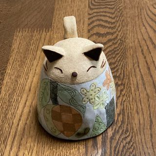 安藤喜代子さん　パッチワーク猫のカップ　イエロー(食器)