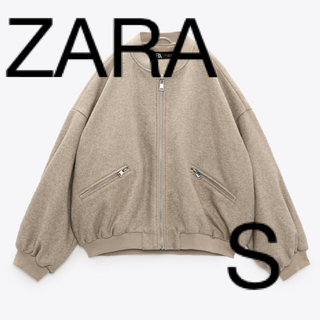 ザラ(ZARA)の【新品タグ付き】ZARA プラッシュボンバージャケット　ブルゾン(ブルゾン)