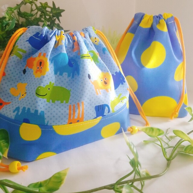 キリン ☆ぞうさん お弁当袋 コップ袋 ハンドメイド www.lewaa.sa
