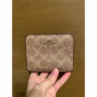 コーチ(COACH)のCOACH コーチ　　二つ折り財布　ウォレット　ブラウン　ブラック　ロゴ(財布)