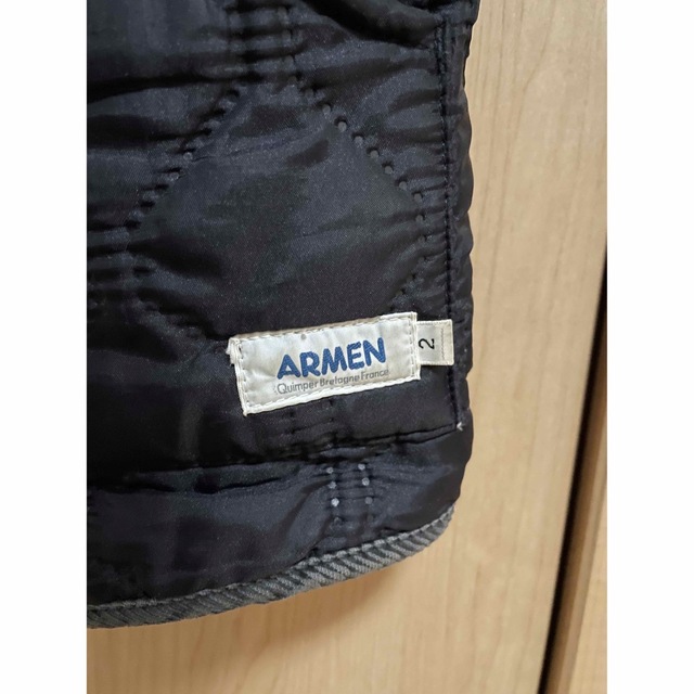 ARMEN(アーメン)のARMEN キルティング　ベスト　ジレ　リバーシブル　サイズ2 ネイビー系 メンズのトップス(ベスト)の商品写真