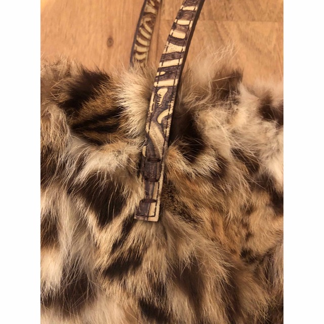 フェンディ FENDI リアルファートートバッグ ヒョウ柄 レオパード A4