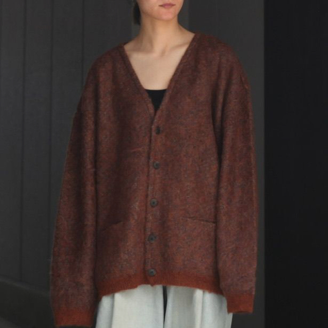 トップスyoke 4color Mix Jacquard Mohair Cardigan