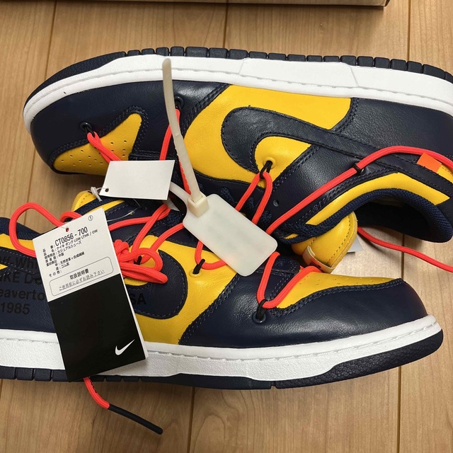 高価値】 NIKE × OFF-WHITE - NIKE DUNK NAVY MIDNIGHT LOW スニーカー