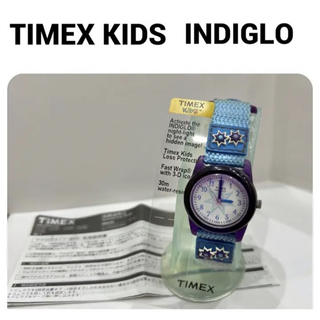 タイメックス(TIMEX)のTIMEX KIDS タイメックス キッズ レディース 腕時計 星柄 ブルー(腕時計)