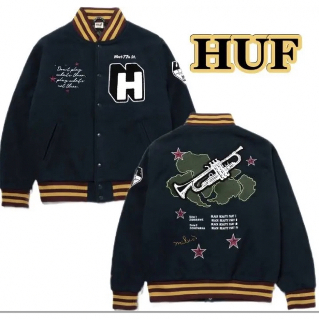 HUF Miles Davis ハフ マイルスデイヴィス スタジャン　グリーン